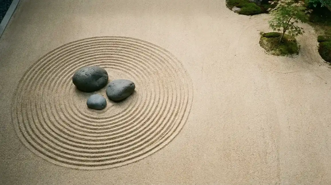 幸运刮刮乐 书斋枯山水沙盘全景